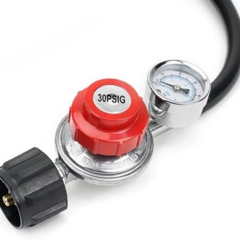 only fire 4Ft 0-30PSI Adjustable Propane Regulator with Tank Gauge QCC-1 Connection Hose for Grills, Turkey Fryers, Burner, Forge, Fire Pit etc - Image 3
