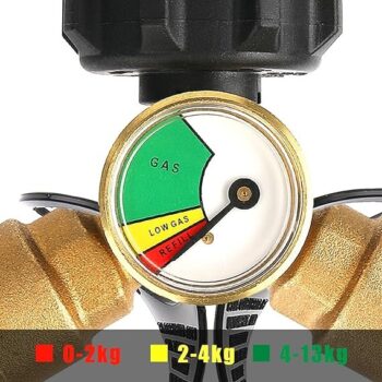 Solimeta Dual Propane Tank Connection, Propane Tank Y Splitter Adapter with Gauge, Level Indicator, Gas Pressure Meter for RV Camper, Cylinder, BBQ Gas Grill - Image 3