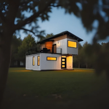 Double story Fully equipped bathroom 2 bedrooms prefab expandable container house 20ft luxury home stairs included
