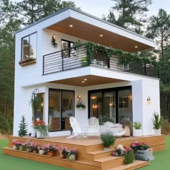 Eco Haven Solar Home, Two Story 734 Sq Ft 2 Bedroom and 110 Sq Ft Patio.