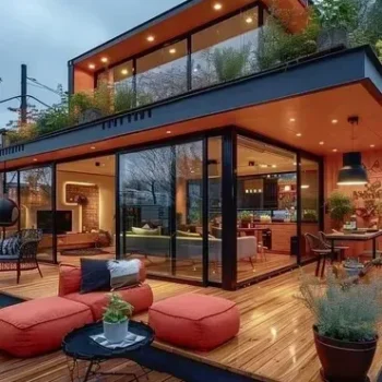 Luxury and Spacious Living Room with Balcony