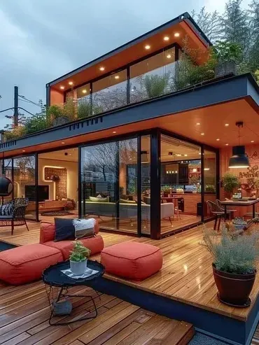 Luxury and Spacious Living Room with Balcony