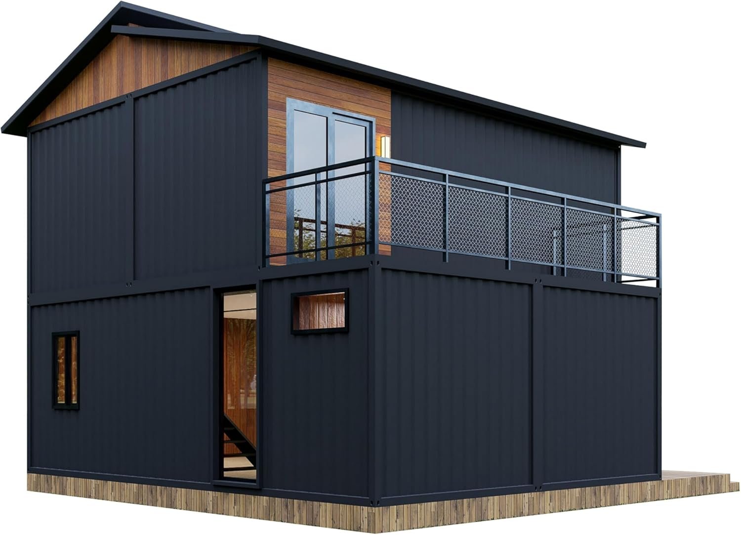 Barn Homes Flat Pack Double Story House - Foldable Tiny Home, 20ft & 40ft, Mobile & Modular - Image 8