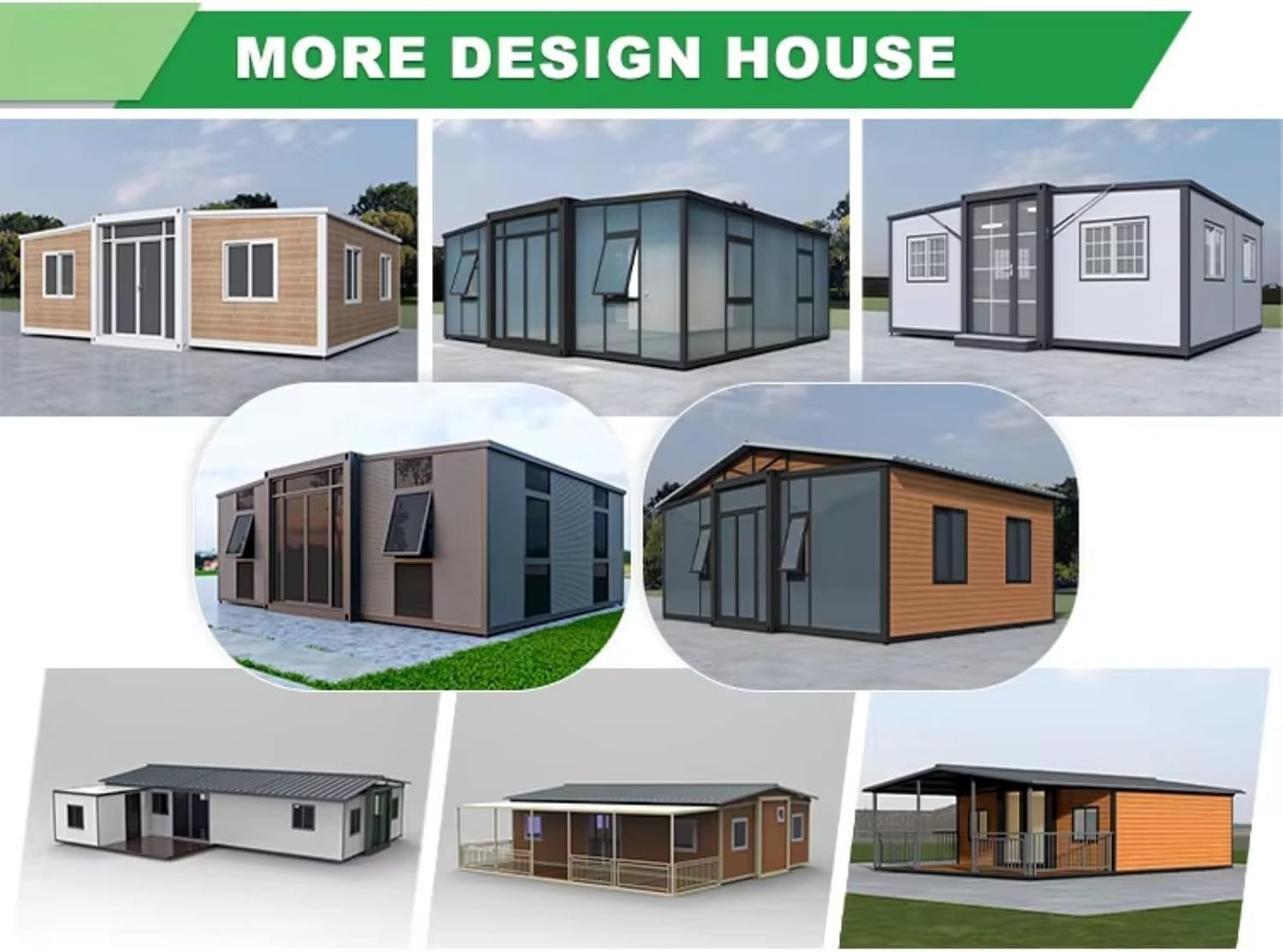 2-Story Prefab Tiny Home for Sale - Expandable Container House Villa with 3/4/5 Bedrooms,1 Kitchen & 2 Bath Foldable Modular Tiny Home Kit for Family Living - Image 2