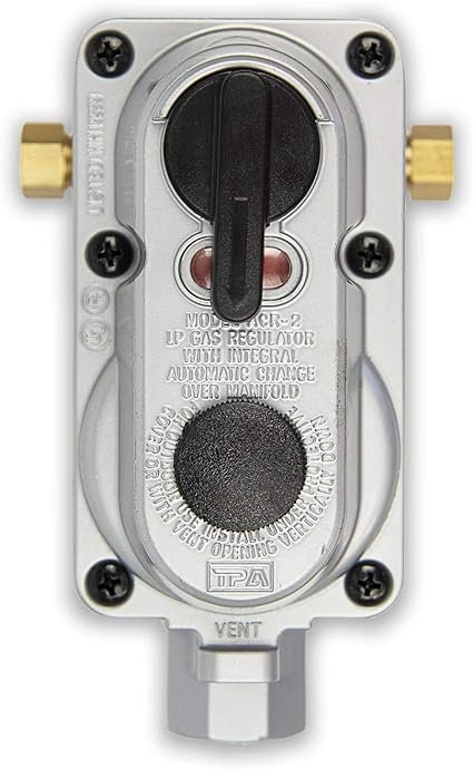 Flame King (KT12ACR6a) 2-Stage Auto Changeover LP Propane Gas Regulator With Two 12 Inch Pigtails For RVs, Vans, Trailers - Image 3