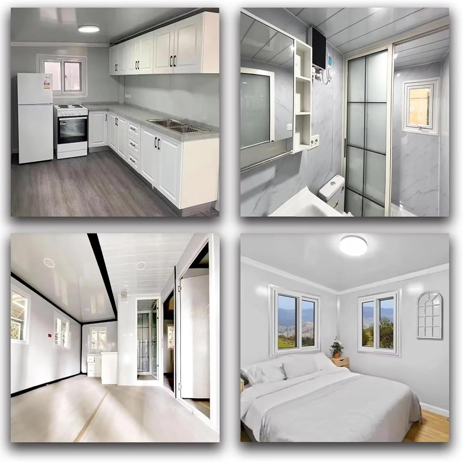 2-Story Prefab Tiny Home for Sale - Expandable Container House Villa with 3/4/5 Bedrooms,1 Kitchen & 2 Bath Foldable Modular Tiny Home Kit for Family Living - Image 5