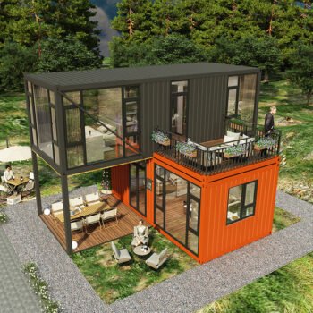 Luxury 2 Bedroom 40ft Steel Structure Villa New Design Prefab Home Container House for Shop or Office Use for Sale